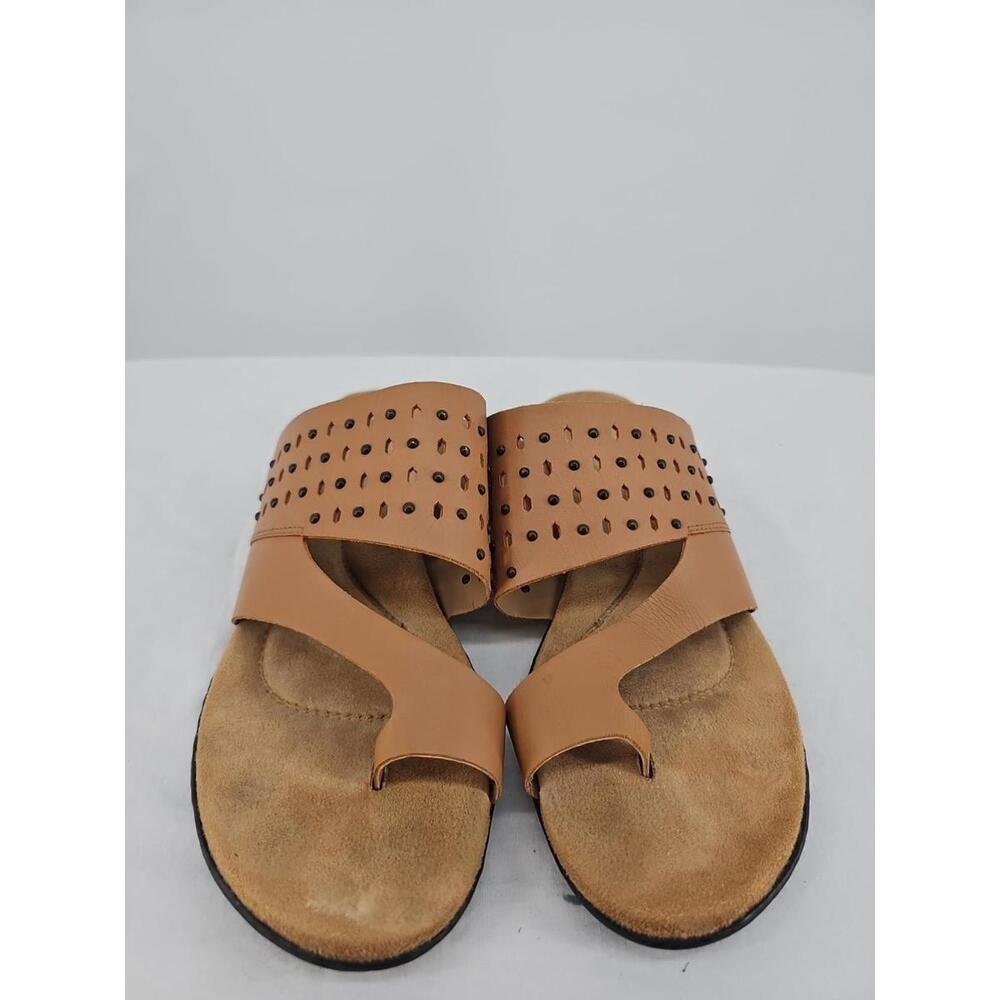 Array Catalina Studded Leather Honey Sandals,‎ Size 10